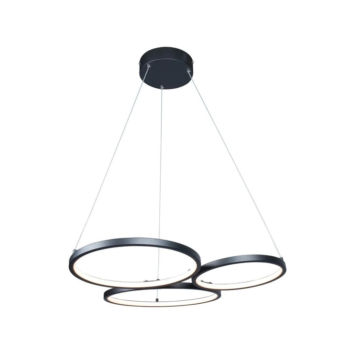 Pendul Rabalux Formand, metal/plastic, iluminare LED 38W, 1 sursa, negru, 120x61x48 cm