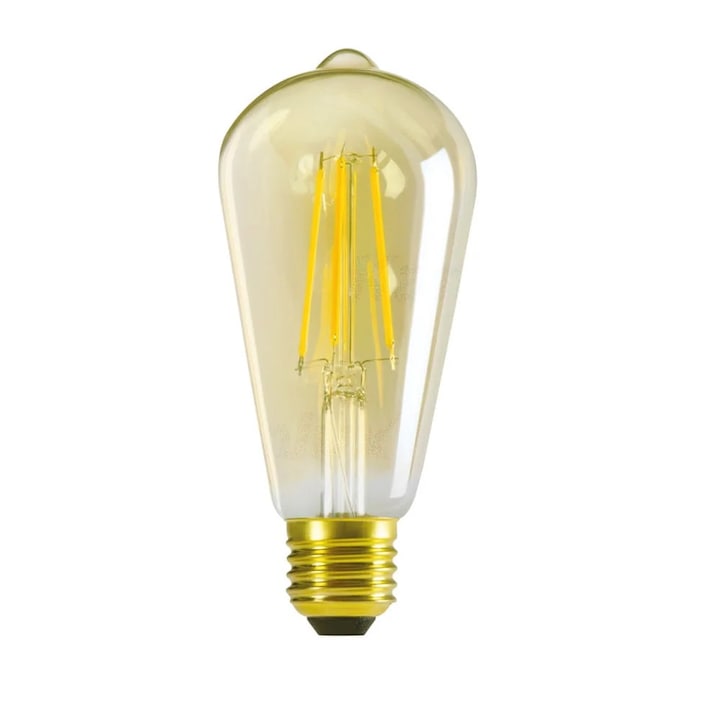 LED крушка Kanlux XLED ST64, 7W, 725lm, 2500K, Amber, E27, 142x64mm