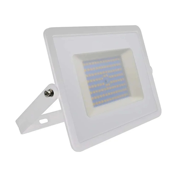 Proiector LED V-TAC, 100W, aluminiu, aluminiu, Alb, IP65, 27.1x33x3.3cm, 1 sursa de iluminare