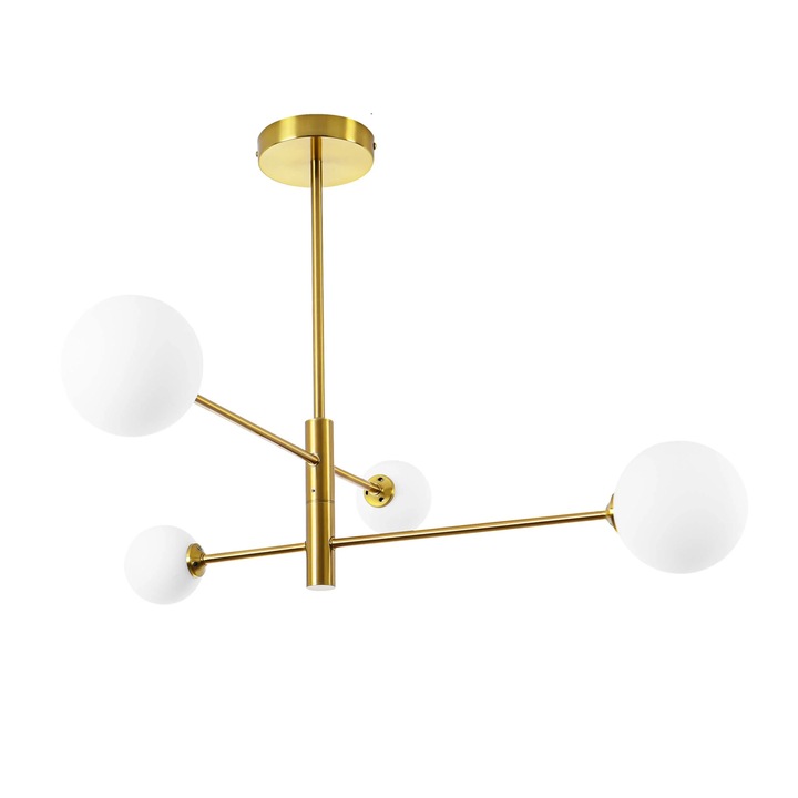 Висящ полилей Light Prestige, 4xG9, злато, 50x79cm, 40W, стъкло