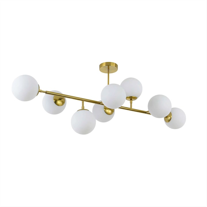 Полилей Light Prestige, Dorado, 8xE14, златен, 50x124см, стъкло/метал