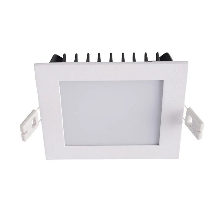 Spot LED Italux Gobby, 12W, 1200lm, alb, 14x14x2.4cm, IP20, 230V