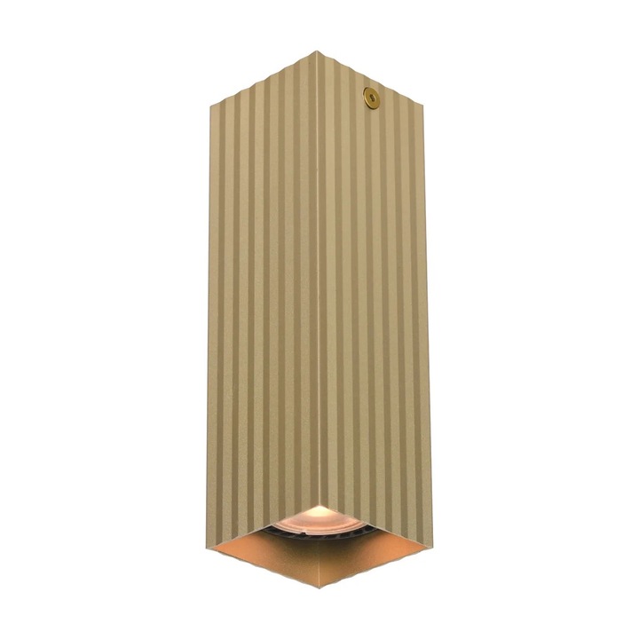 Spot decorativ Italux TECNO, auriu, 1xGU10, 10W, 17x5.8cm, IP20, pentru living/bucatarie, fara bec