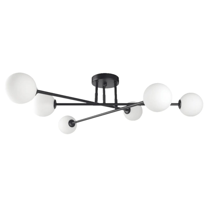 Плафон Light Prestige Dorado, 6xG9, черен, 80x60x18cm