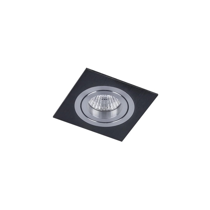 Mennyezeti spotlámpa Italux Mooty, 1xGX5.3, 50W, fekete/ezüst, 9.4x9.4cm, IP20, izzó nélkül