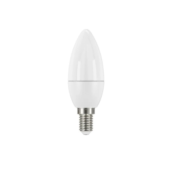 LED крушка E14 4.2W, 470lm, 6500K, форма на свещ, матирано стъкло, Kanlux, клас Е, без регулиране на интензитета