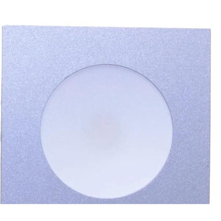 LED лампа за вграждане, мобилно осветление, квадратна, 2W, 4000K, IP20, сива/алуминий, IdeaLED ID-1502