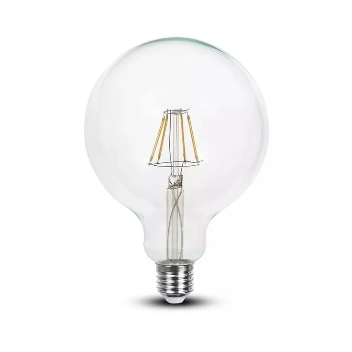 Bec LED V-TAC, 4W, Filament E27, 320lm, 300x20.000 ore, Clasa G