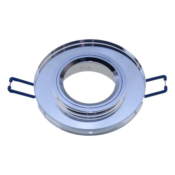 LED Spot Incorporated, Provero, Round Eye IP20, Бяло огледално стъкло, Без крушка, 50W Max, GU10, 220-240V, Идеален LED, O75mm, Димируем, ID-1084