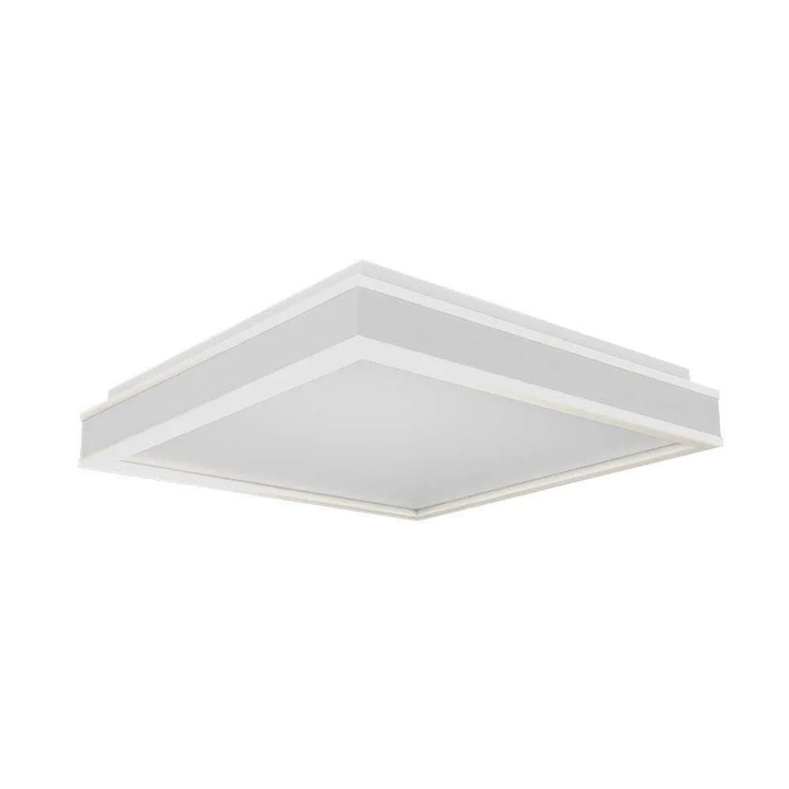 LED плафон V-TAC 38W, димируем, бял, квадратен, 40x40cm, 4000K, 4000lm, IP20