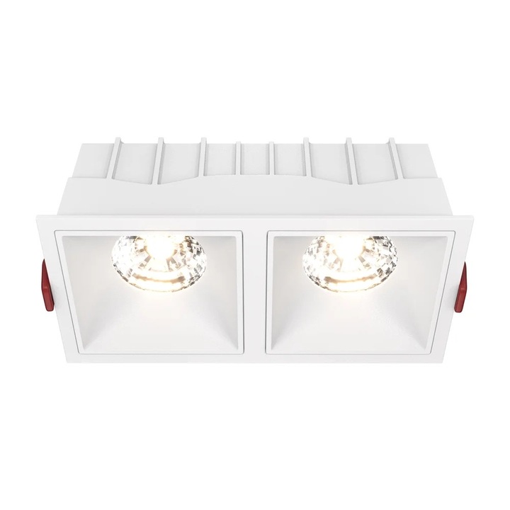 Spot LED Maytoni Alfa, 2x15W, 3000K, alb, 8.5x16.7x6.3cm