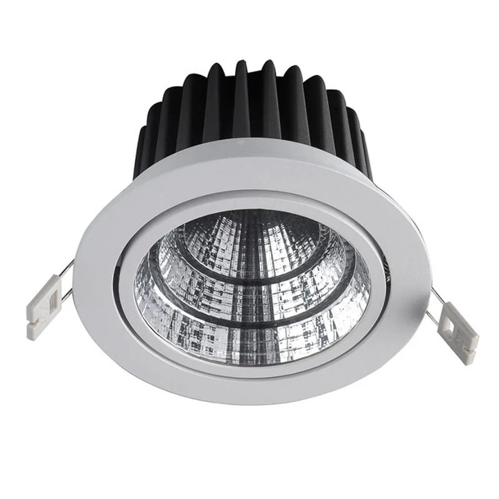 Spot LED Incastrabil, Italux, 15W, 1320lm, 3000K, Alb, 8.2x13.6cm
