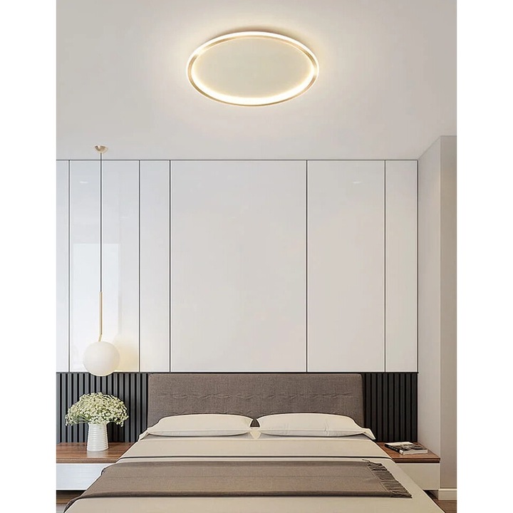 Abruzzo LED плафон, 36W, Okrag, Бял, CCT 3000K-6000K, 50x50cm, Интегриран димер