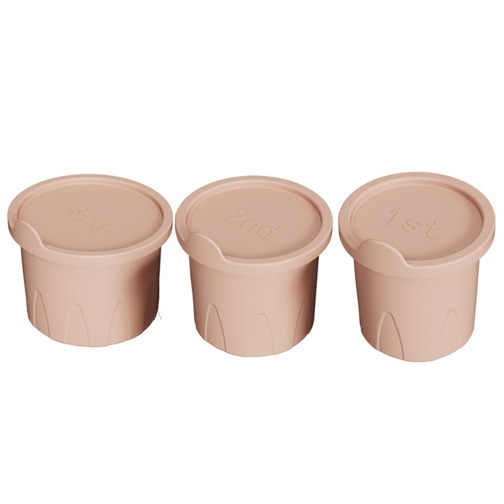 Szilikon jégkockatálca, Enforose, 3 darabos, rózsaszín, 9,1x8,5x7,5cm