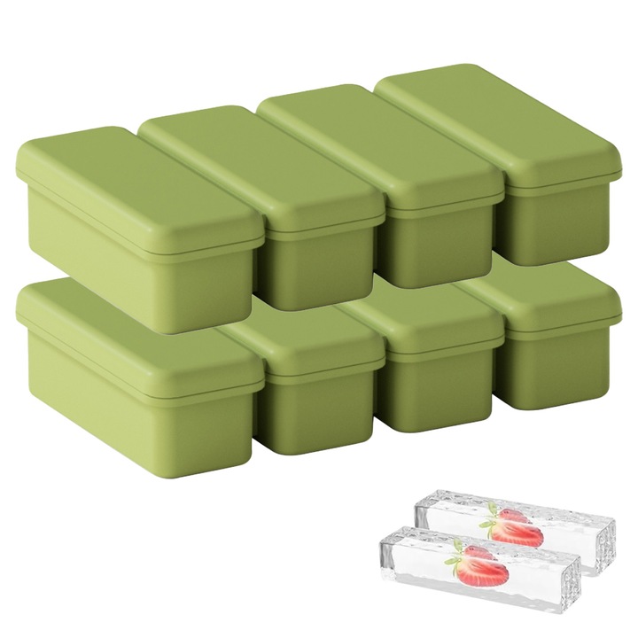 Szilikon jégkockakészítő forma, Enforose, 19,1x10,1x8cm, lila