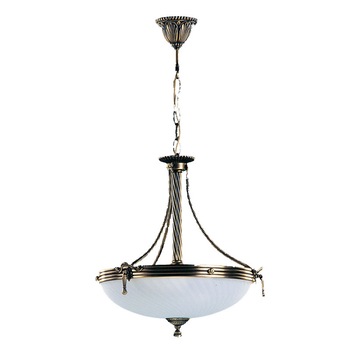 Pendul BUSSY LIGHTING 3035 diam 43cm, E14 3x40W ,alama,metal, finisaj bronz-antiq / sticla alb Pendul BUSSY LIGHTING 3035 diam 43cm, E14 3x40W ,alama,metal, finisaj bronz-antiq / sticla alb