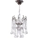Lustra BUSSY LIGHTING 0158 E27 1x60W, Diam 23cm,alama,metal, finisaj argintiu/ cristal