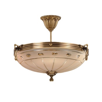 Lustra BUSSY LIGHTING 3033 diam 34cm, E14 3x40W ,alama,metal, finisaj bronz-antiq / sticla-cristal Lustra BUSSY LIGHTING 3033 diam 34cm, E14 3x40W ,alama,metal, finisaj bronz-antiq / sticla-cristal