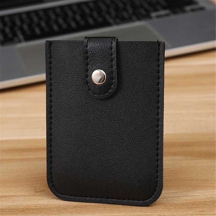 Портфейл за карти, Bloomy Charm, капацитет 10 карти, RFID защита, черен, One Size