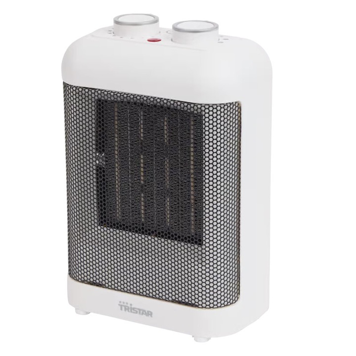 Kerámia ventilátoros fűtőtest, Tristar PD-3846W, 1500W, fehér, 16x20x11cm