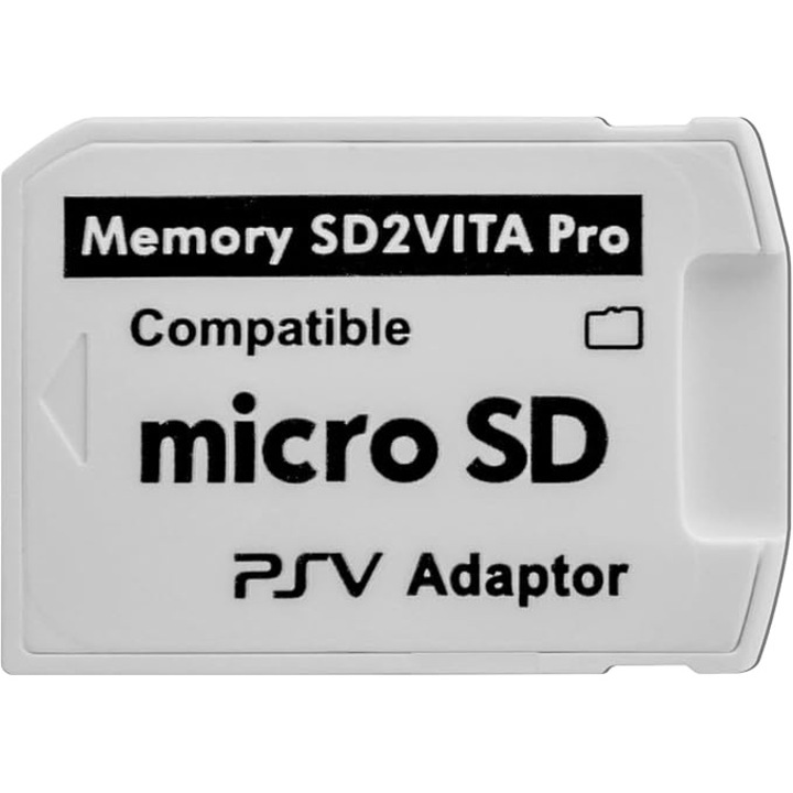 Adaptor card micro SD la card de memorie, compatibil Playstation Vita PS Vita 1000 2000, Alb