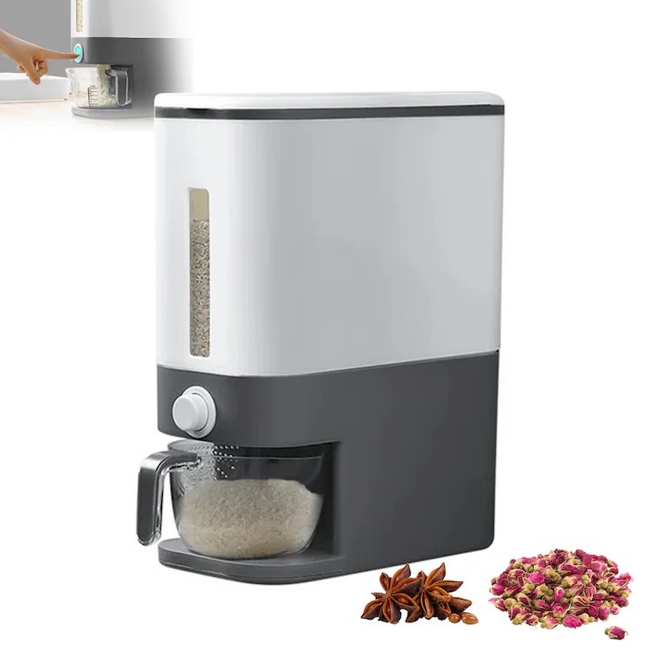 Cutie alimentara Wacorresi, 10kg, rezistenta la insecte si umiditate, alb/gri