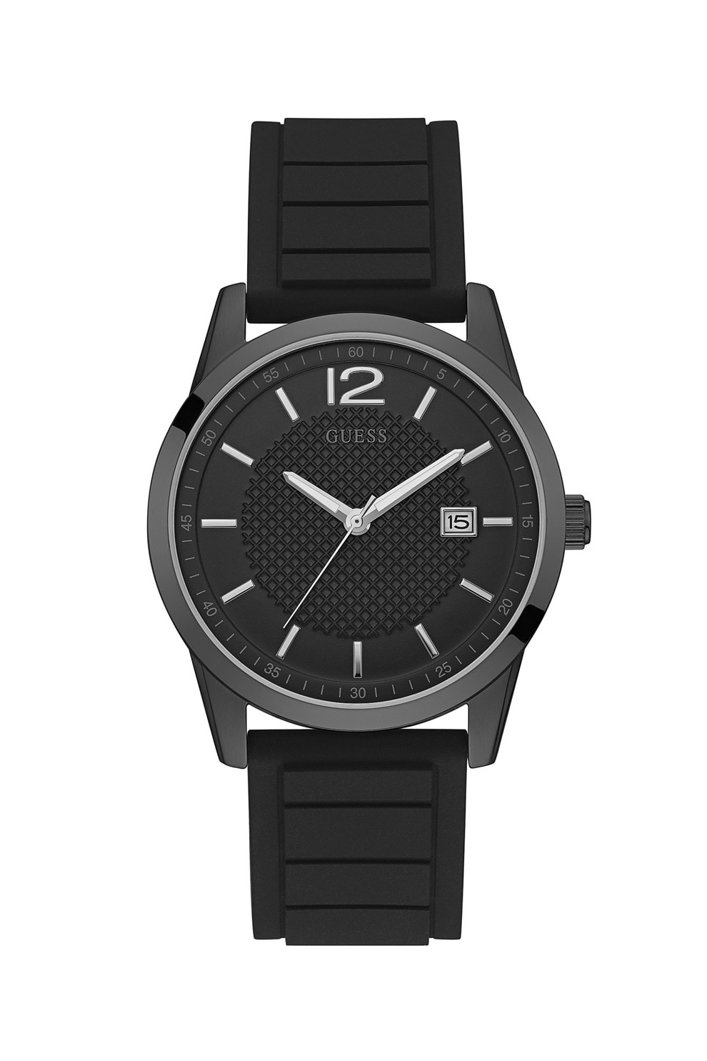 Guess, Ceas cu o curea de silicon PERRY, Negru