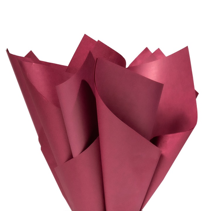 Set 50 bucati Hartie de matase BURGUNDY, 28 g, 50 x 75cm