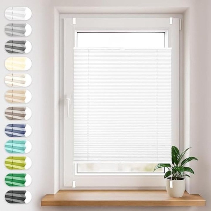 Jaluzele de zi si de noapte, Ronyes, poliester, multi-stop, 40x130cm, alb