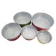 Set 5 Boluri din Otel Inoxidabil cu Capace Plastice, 10x4cm, 12x4.5cm, 14x5.2cm, 16x6cm, 18x6.5cm