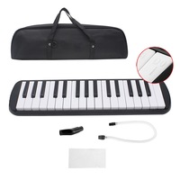 Orga, SINBINTA, Cu 37 de taste, 2 moduri de a juca, Touch sensibil, Suport de baza, Design cu curea pentru maner, Functia de drenaj, Portabila, Potrivit pentru adolescenti si incepatori, ABS, 490x110mm, Alb/Negru