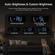 Ceas Digital de Perete cu Led, SINBINTA, Ceas de Masa Digital cu Afisaj LED Albastru, Ecran mare de 10 inchi, 4 niveluri de lumina reglabile, Cu temperatura, umiditate, calendar, 2 setari de alarma, ABS, 22.8x3.5x7.5cm, Negru