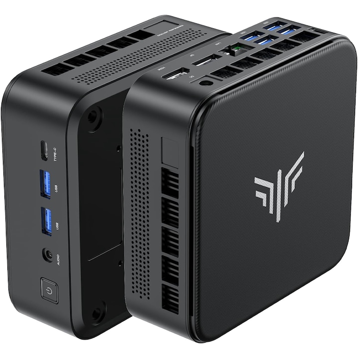 Мини настолен компютър NiPoGi Windows 11 Pro AMD Ryzen 5 7430U процесор 32GB DDR4 512GB M.2 SSD, до 4.3GHz, 4K Triple Display/WiFi 6/BT5.2/USB3.2
