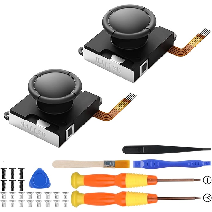 Hall Effect joystick Joycon Switch/OLED/Lite, TMR, elsodródásgátló, javítószerszám szettel, KINGTRONG
