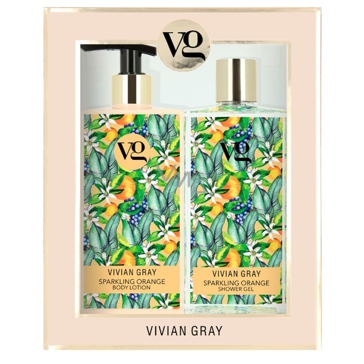 Vivian Grey Sparkling Orange Set hidratáló testápoló, 350 ml + tusfürdő, 350 ml