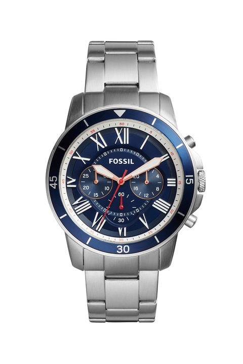 Fossil, Ceas cronograf Grant Sport, Argintiu