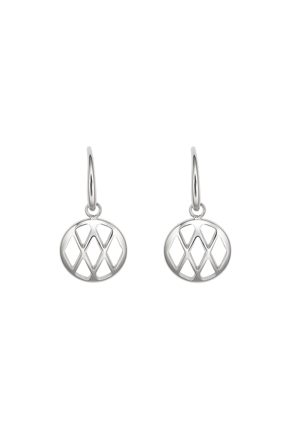 Fossil, Cercei drop cu tortita Vintage Iconic, Argintiu