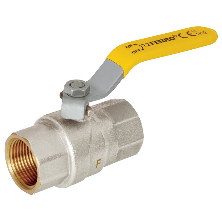 Robinet cu bila pentru gaz 3/4" FI-FI, tip G61 - cu maneta