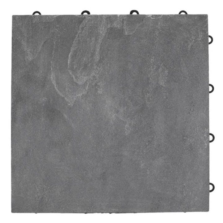 Модулна външна подова плочка, модел Natural Stone Grey, за тераса или балкон, 30x30x2 cm