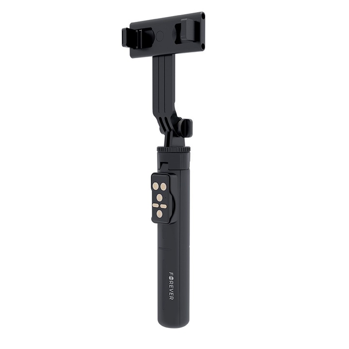 Selfie stick, Tokgalaxis, Forever SST-100, negru, Selfie stick cu telecomanda Bluetooth, Convertibil intr-un trepied