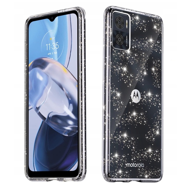 Motorola Moto E22/E22i SparkleSkin Series Clear tok