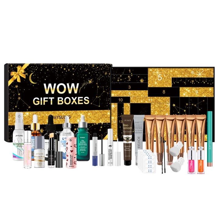 Set trusa de machiaj si ingrijire a pielii, Surprise Girls, hidratanta si hranitoare, multicolor