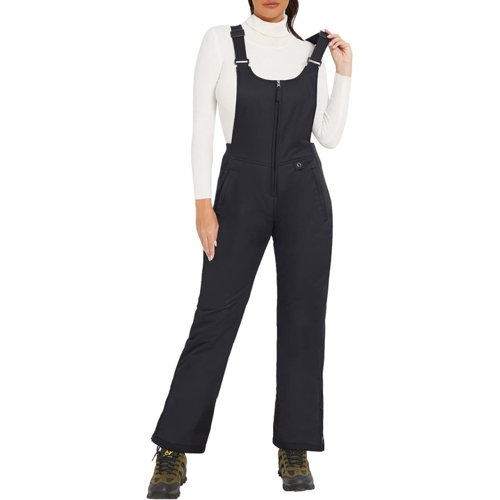 Pantaloni sport dama, impermeabili, rezistenti la vant, negru, neopren, One Size INTL