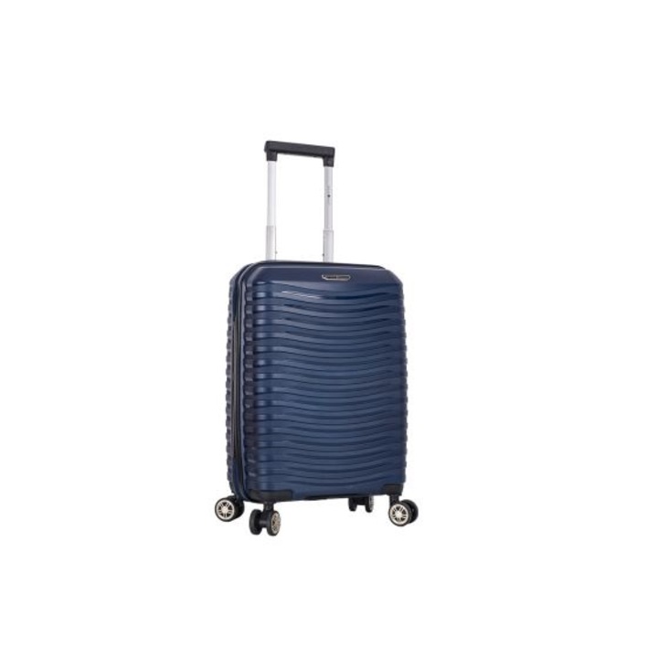 Troler cabina Snowball SW43803, polipropilena, cifru TSA, 4 roti duble, 55 cm, bleumarin