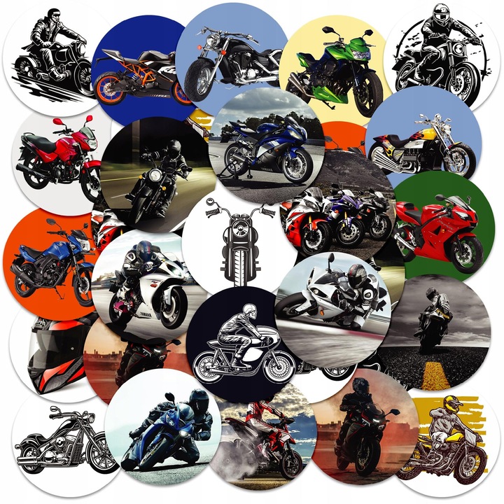 Комплект 23 стикера, World Case, мотоциклети