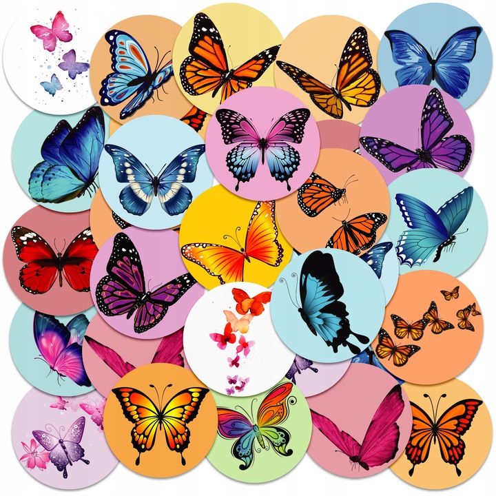 Комплект 23 декоративни стикера, World Case, различни модели с флаери, 4 см, за преносими компютри и лаптопи