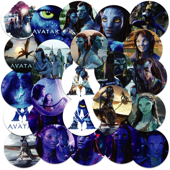 Комплект декоративни стикери World Case, 23 части, различни дизайни, 4 см, за преносими компютри и лаптопи