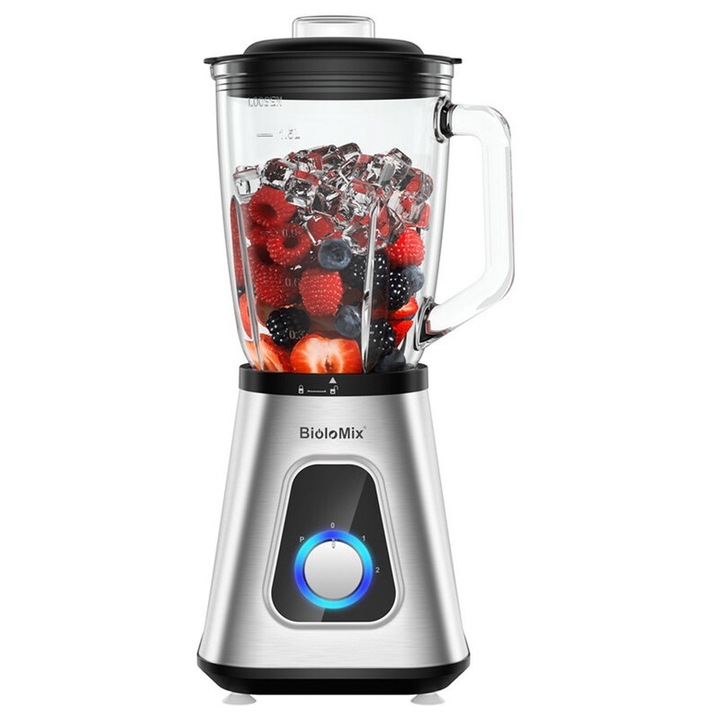 Blender BioloMix T5200, 2200W, 2L, inox, functie de timer