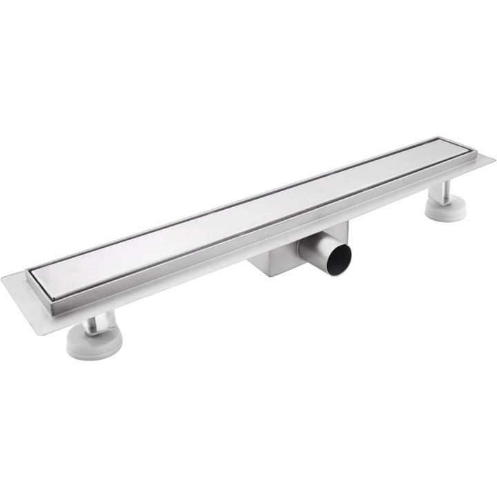 Rigola pentru dus Sunrik, 2 in 1, lungime 80 cm, din otel inoxidabil 304, scurgere de podea pentru dus, cu placa pentru gresie, sifon si filtru pentru par