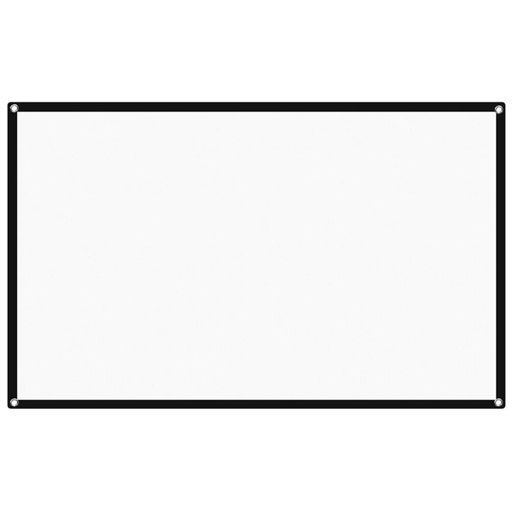 Ecran de proiectie pliabil 60 inch, alb, 133x75cm, set cu carlige de montare